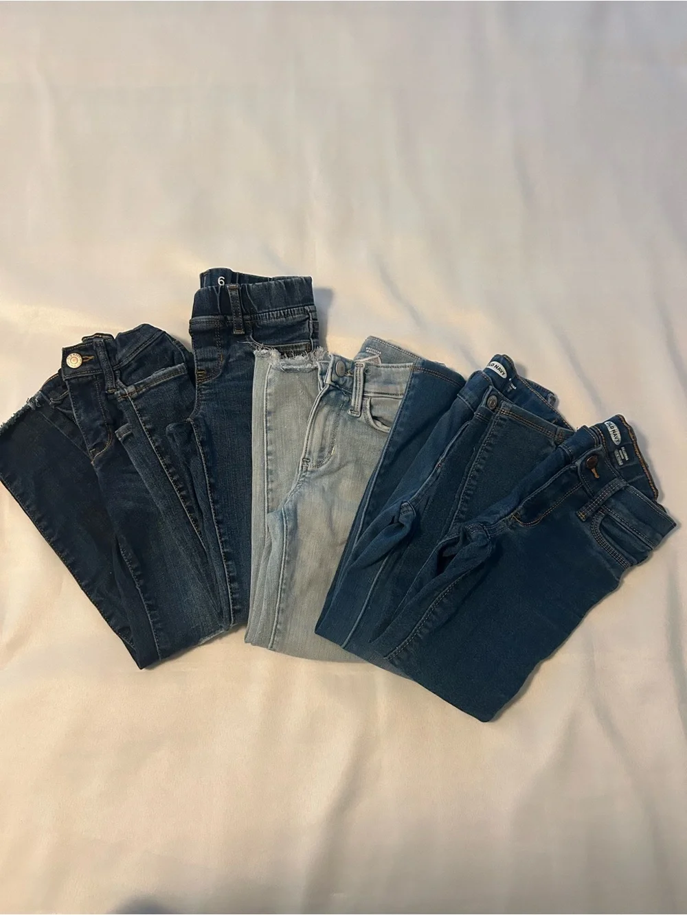 Girls size 6 Denim Jeans Bundle of 5 Assorted Blue Styles from Old Navy and Gap